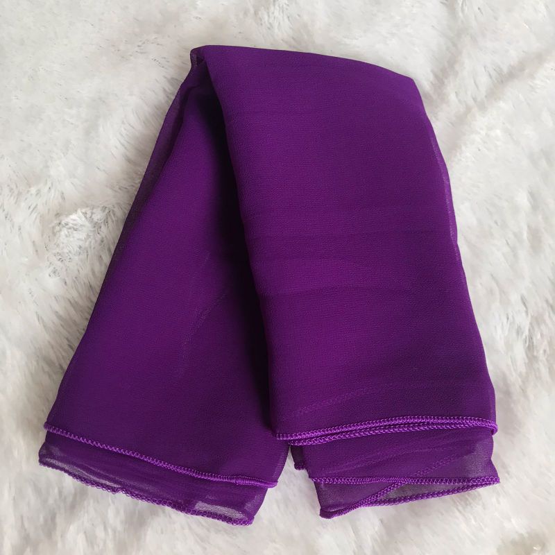 Selendang bali 2,5 m | Selendang crep cerah warna warni-Violet
