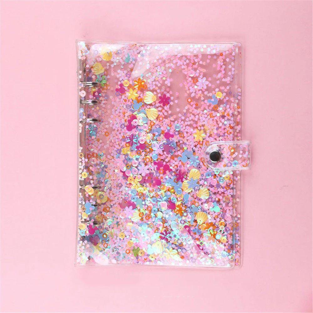 Lanfy Penutup Notebook Perlengkapan Kantor Perlengkapan Sekolah Transparan 6cincin A5/A6 Loose-Leaf Cover Binder Cover