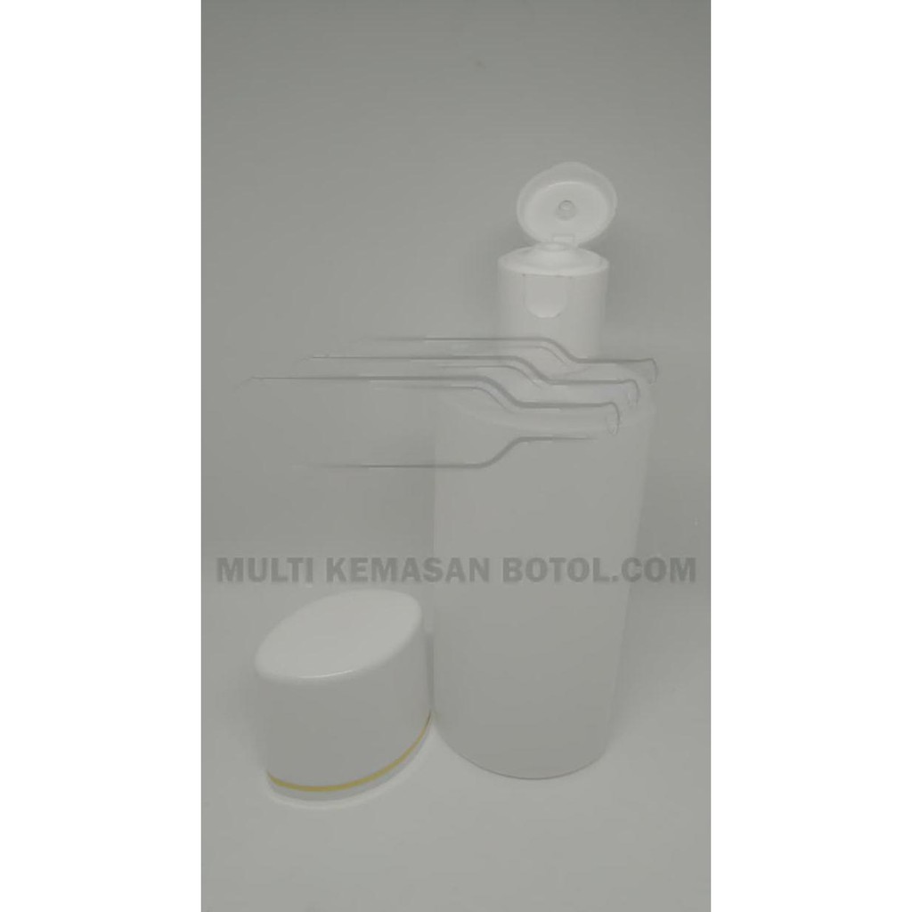 BOTOL PLASTIK HDPE ELIP 100ML PUTRY FLIPTOP / KOSMETIK / FLIPTOP 100ML - PUTIH