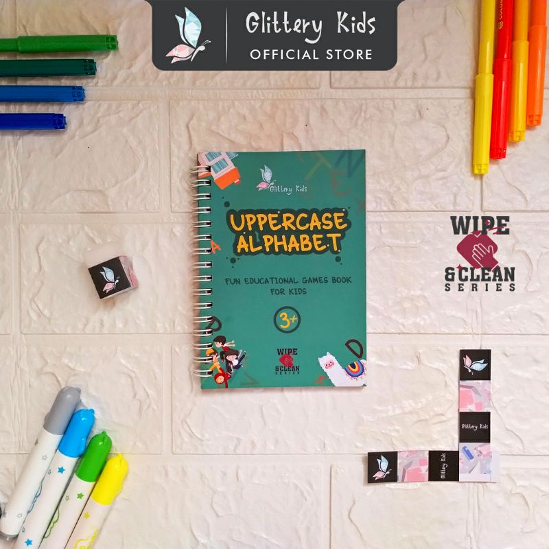 

GKW001 -Buku Menulis Huruf - Uppercase Alphabet Wipe and Clean Book