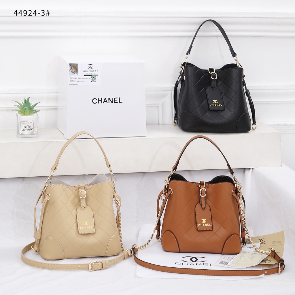 Ch Small Leather Bucket Bag #44924-3