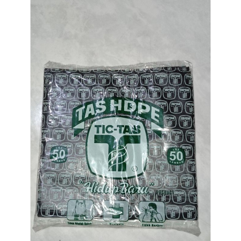 

Kresek Tas Plastik Tic Tas HDPE Tanggung uk 21 0.125 21/24x42 isi 50lmbr