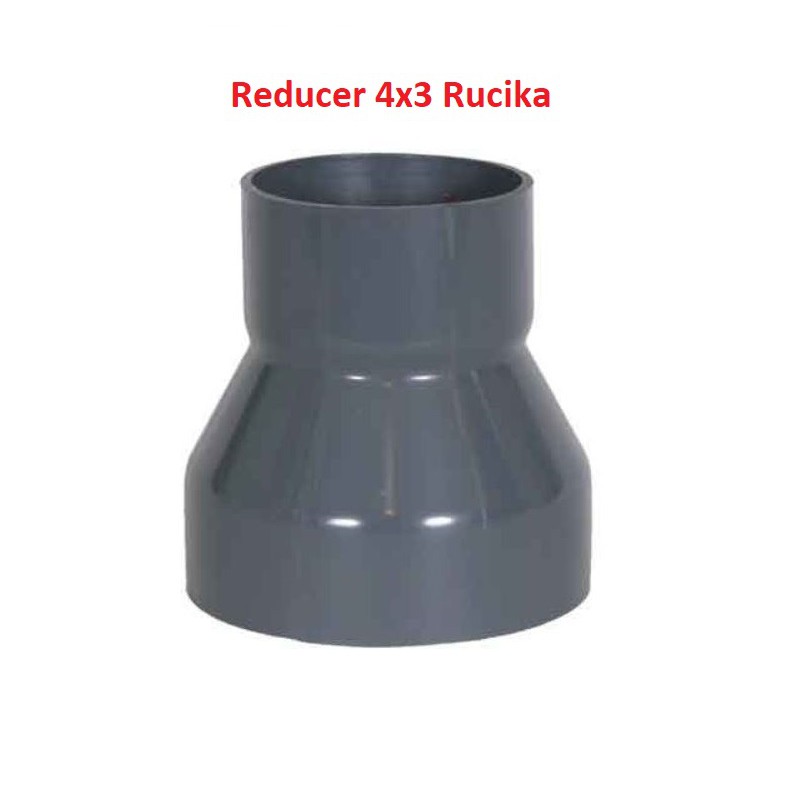 Reducer R Sock RUCIKA 4x3 4x2 inch 4&quot; ke 3&quot; 2&quot; inch socket sok plug 4 x 3 4 x 2 increaser PVC sambungan pipa bisa untuk ssemua merk PIPA PVC