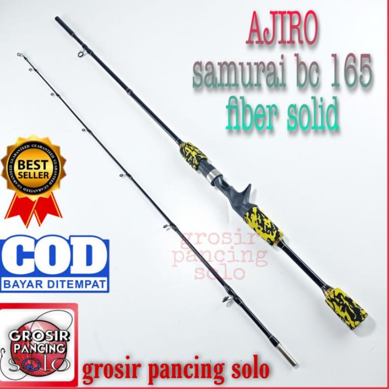[PRODUK 0PEJL] joran bc bait casting ajiro samurai fiber solid 150 165 180 198 210 cm ul ultralight 