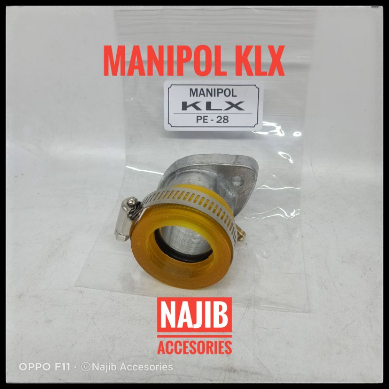 Manipol manifold intake klx-150 karet teflon PE / Manifold intake Klx - 150 PE 28