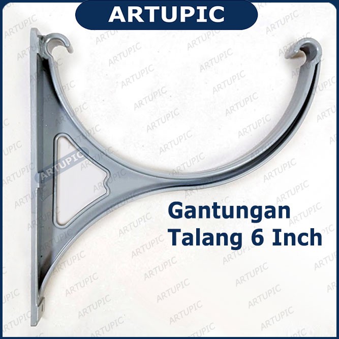 Gantungan Talang Pakan 6 inch Setengah Lingkaran PVC Glossy Penyangga Talang Pakan 6 inch Kandang Ay