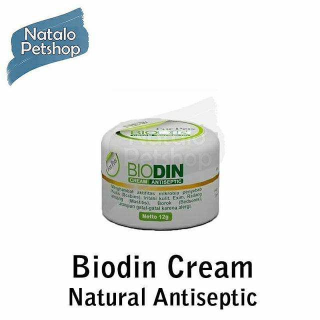 Biodin Cream 12Gr / Antiseptic / Kucing / Anjing / Obat Luka / Gatal / Jamur / Kudis