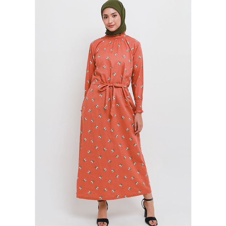 MFMW Danyrose Dress Merah Motif Bunga