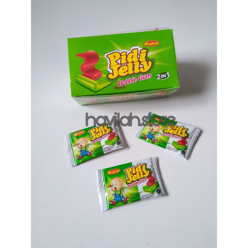 

Permen Pidi Jelly Bubble Gum 2 in 1 Rasa Semangka 1 Box isi 30pcs