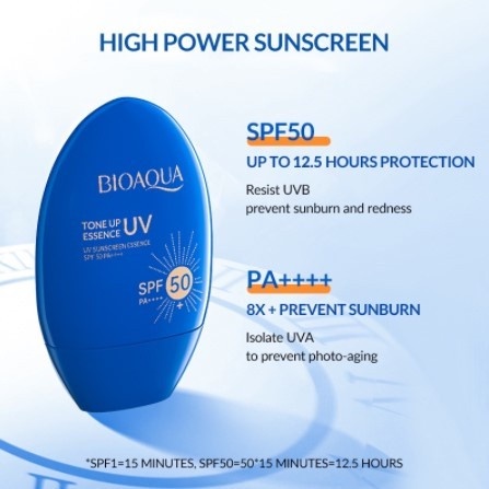 BIOAQUA TONE UP UV ESSENCE SPF50 60GR BPOM SUNSCREEN ESSENCE SUNSCREEN SPF50 PA++++ SUNBLOCK BIOAQUA SUNSCREEN BIOAQUA