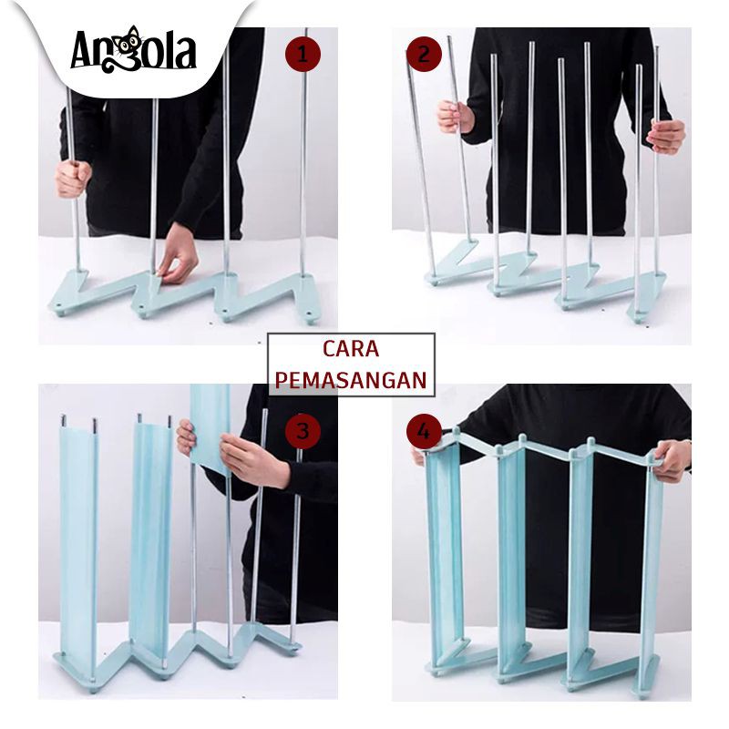 Rak Sepatu 4 Susun S1 Shoe Rack Sandal Holder Rak Buku Serbaguna Storage Rak Kamar Mandi Shopee Indonesia