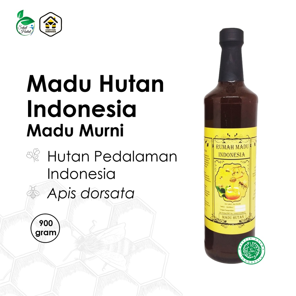 

Madu Hutan Indonesia Asli 900gr Tanpa Campuran Raw Honey / Madu Asli Hutan Original / Madu Sakit Asam Lambung / Madu Asli Murah / Madu Asli Original / Madu Hutan Riau