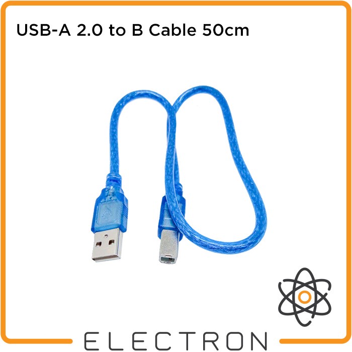 USB-A 2.0 to B Cable 50cm Male Kabel Data Printer Scanner Arduino 0.5m