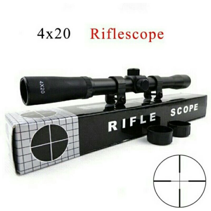 Telescope Rifle Scope 4x20 murah