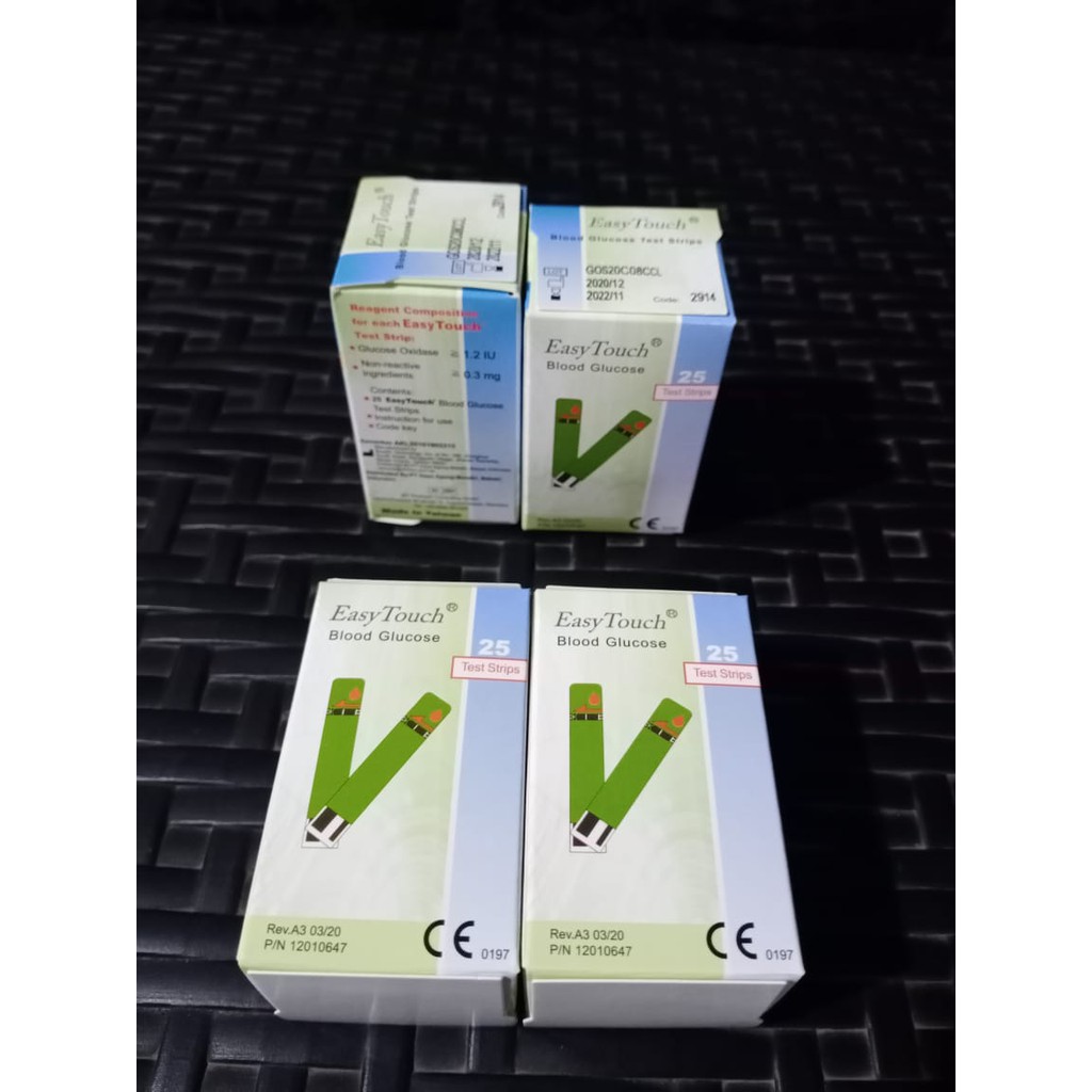 STRIP GULA DARAH EASY TOUCH / EASY TOUCH BLOOD GLUCOSE TEST STRIPS  REFILL ISI 25