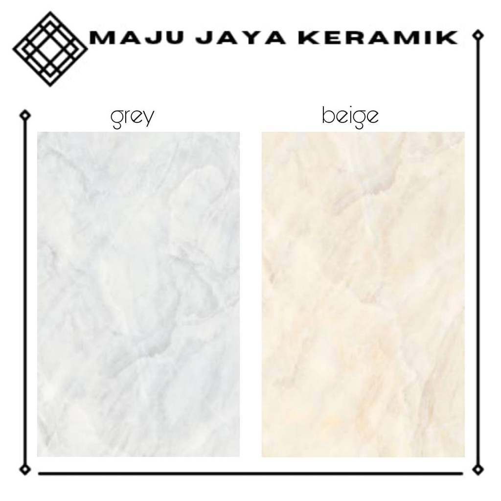 KERAMIK DINDING GLOSSY 25X40 ABU CREAM | KERAMIK KAMAR MANDI | KERAMIK DAPUR | MOTIF MARMER | MULIA 