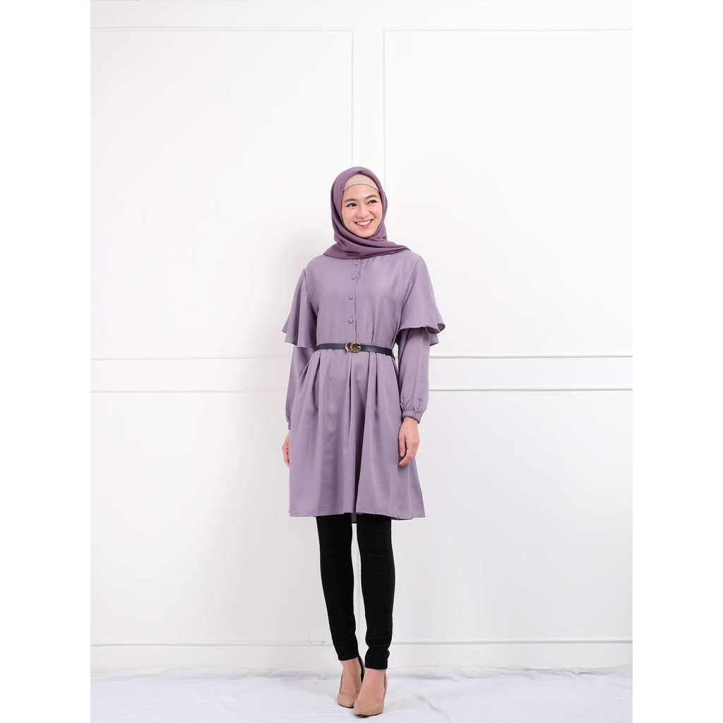 Linata Fashion | Tunik Wanita Busui Elvina Moscrepe Import