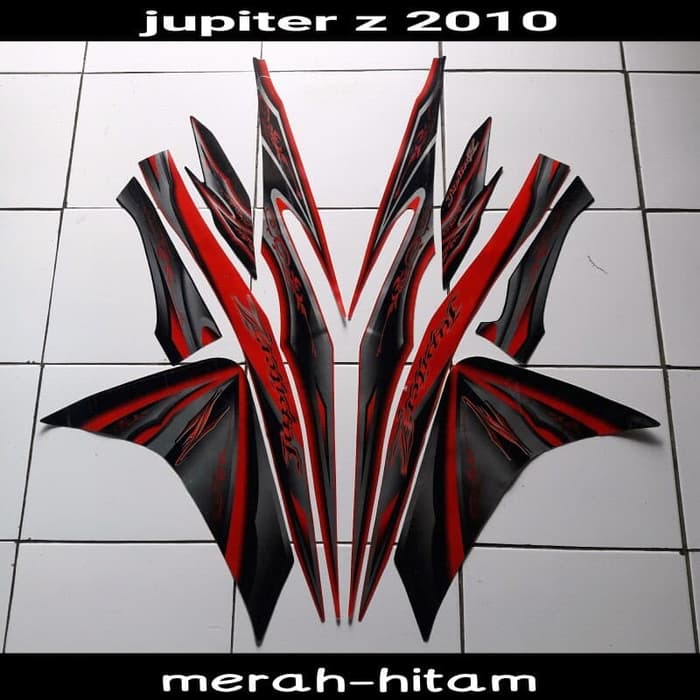stiker motor striping jupiter z 2010 merah
