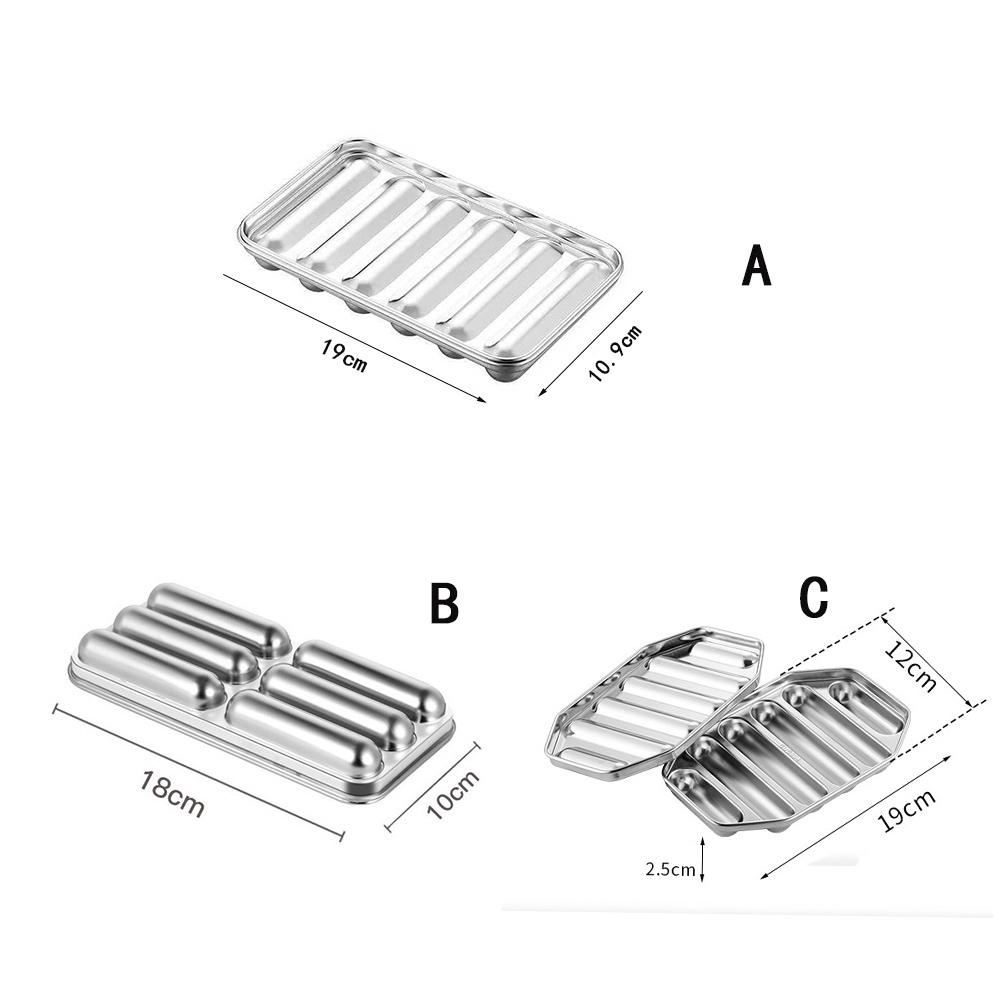 [Elegan] Cetakan Sosis Aksesoris Dapur Stainless Steel Anak Tahan Lama Anti Karat Hot Dog Mould