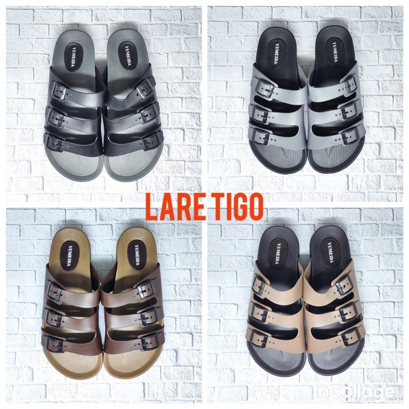 Sandal Karet Pria Casual Ban 3 Gesper Yumeida GT 9071 L