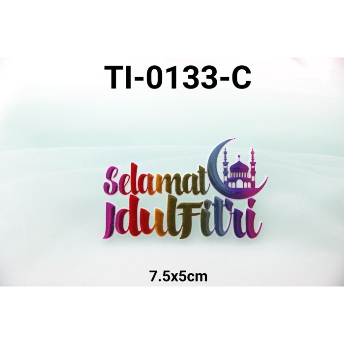 

KUE-PENGHIAS-ALAT- TI-0133-C CAKE TOPPER TULISAN IDUL FITRI LEBARAN TEMPEL MASJID MIX -ALAT-