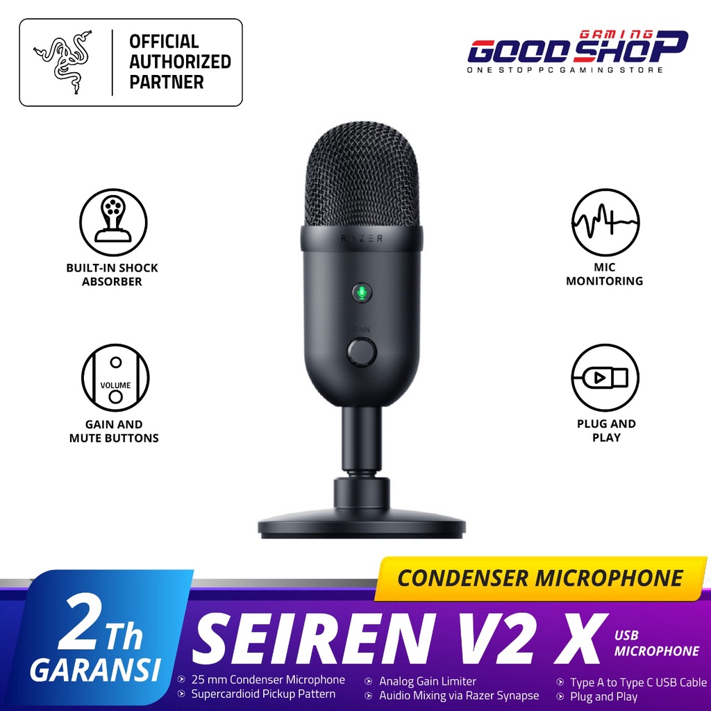 Razer Seiren V2 X - USB Microphone for Streamers