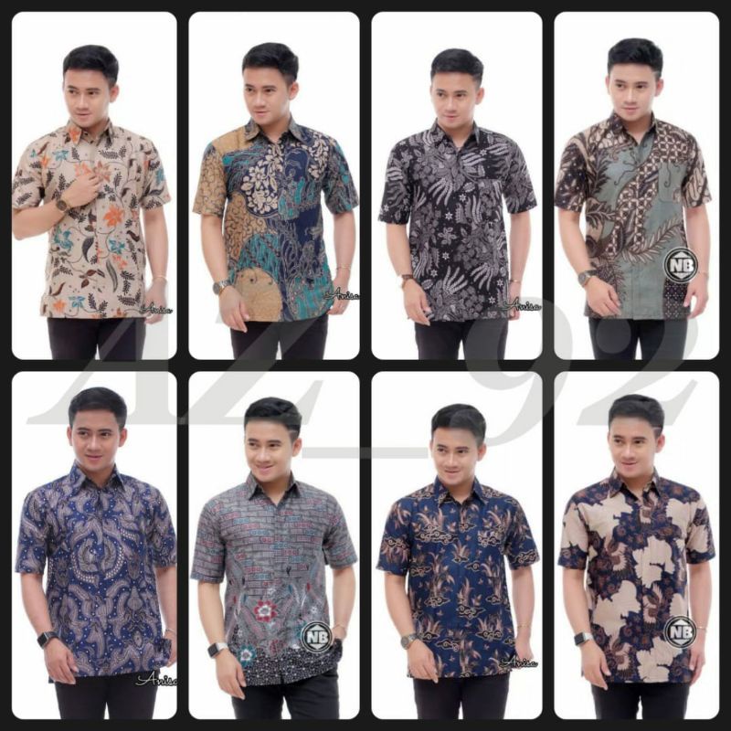 Kemeja Batik Pria Lengan Pendek Termurah,baju Batik Dewasa,seragaman Batik Pekalongan