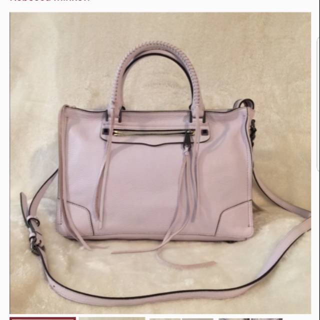 Tas wanita Rebecca Minkoff Regan Satchel in the color pale lilac.