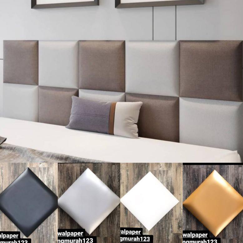 Wallpaper 3d Foam Headboard Stiker Dinding Kamar Tidur Busa Tebal Bed Art 628 Shopee Indonesia