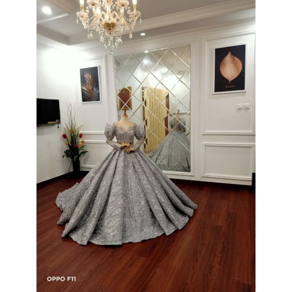 Gaun pengantin crinolin premium/wedding dress