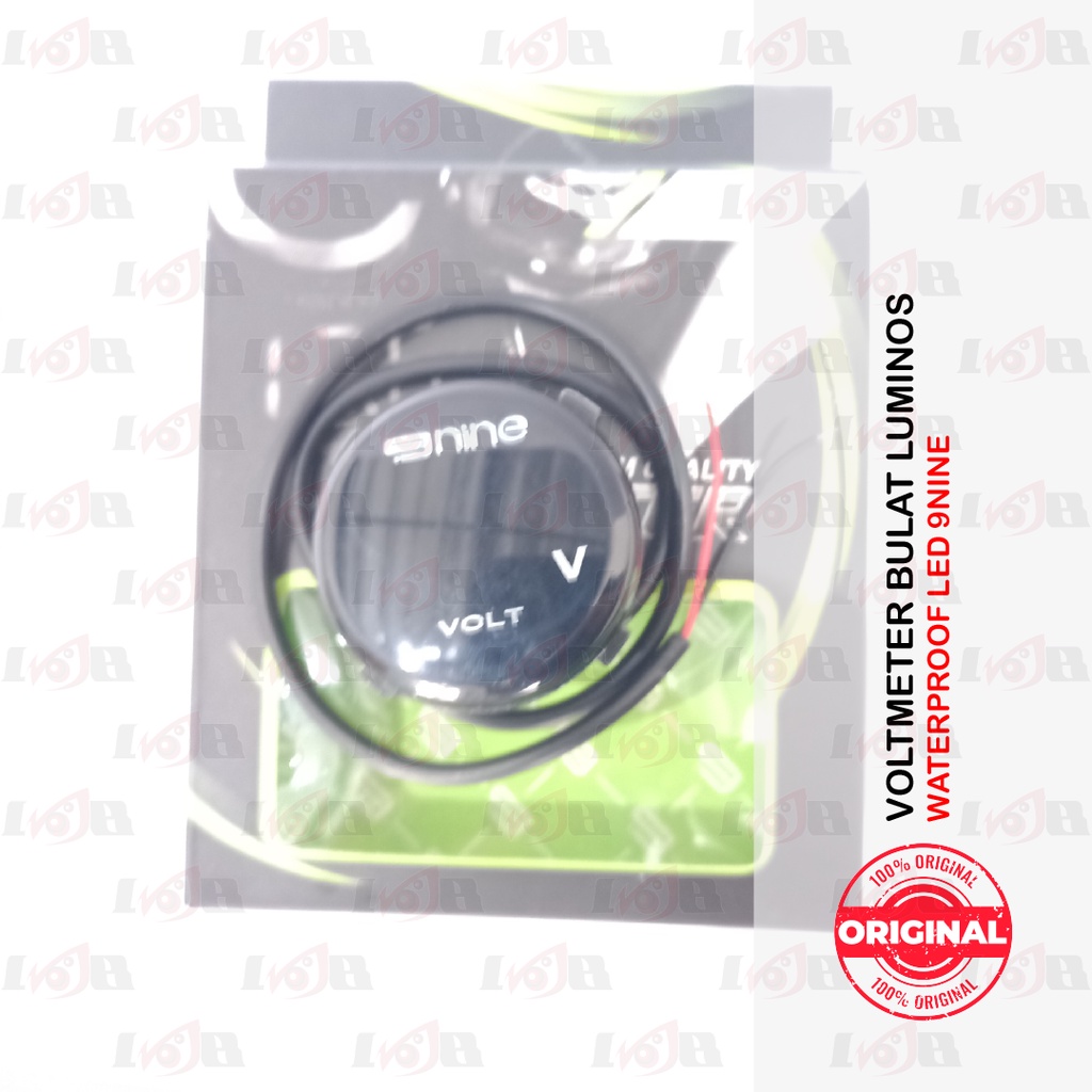 Voltmeter Bulat Luminos 9Nine LED Digital Round Frame Waterproof