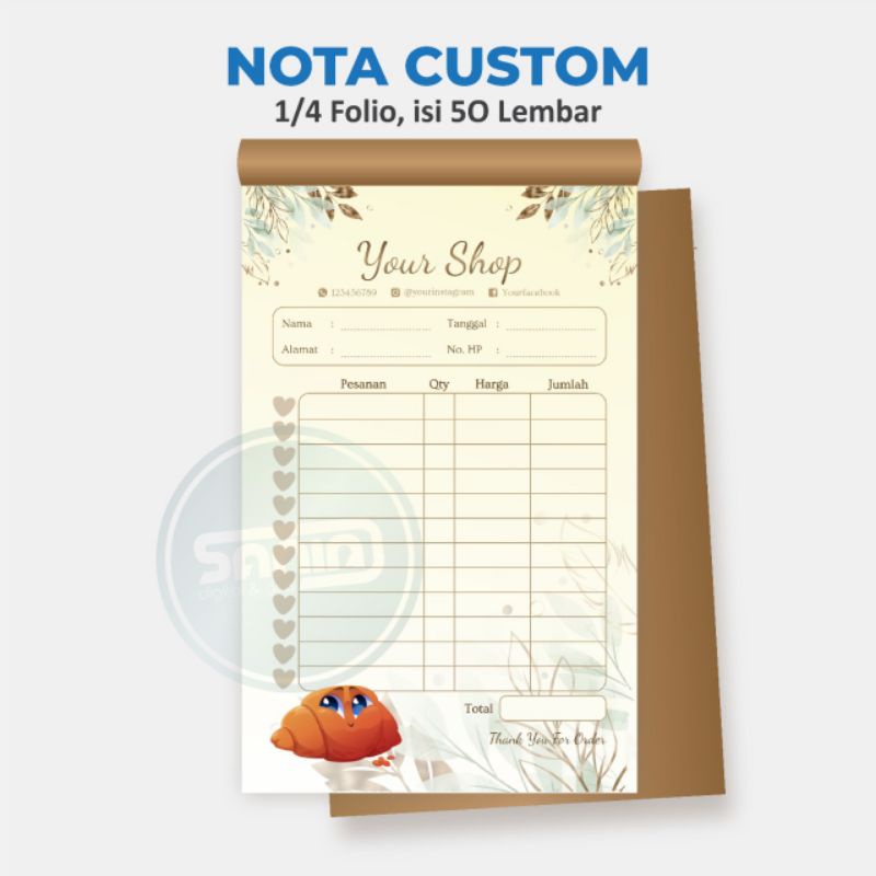 

NOTA CUSTOM ECERAN MURAH Sania - 01