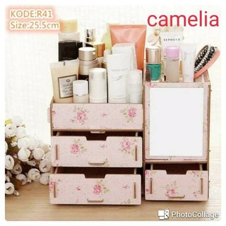  1300gr T155 RAK  KOSMETIK  KAYU KACA  TEMPAT MAKE UP 