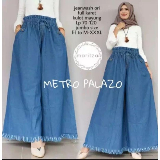 kulot jeans rawis kulot jeans payung jumbo.. + model lurus