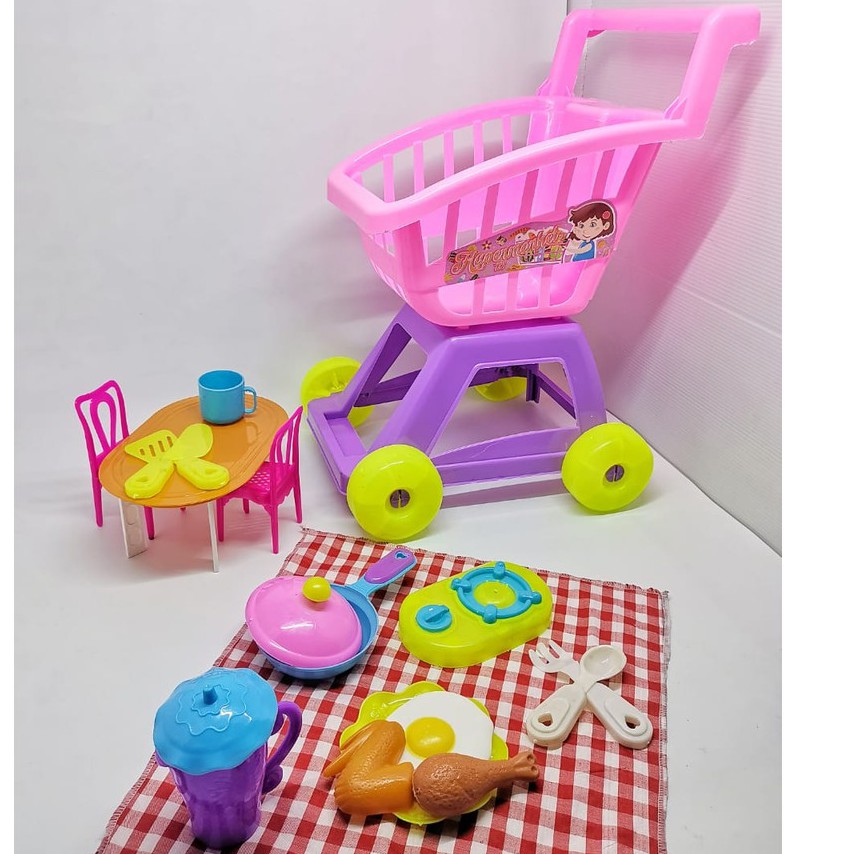 MAINAN MASAK MASAKAN / TROLLEY MAINAN ANAK PIKNIK SET HYPERMART 138