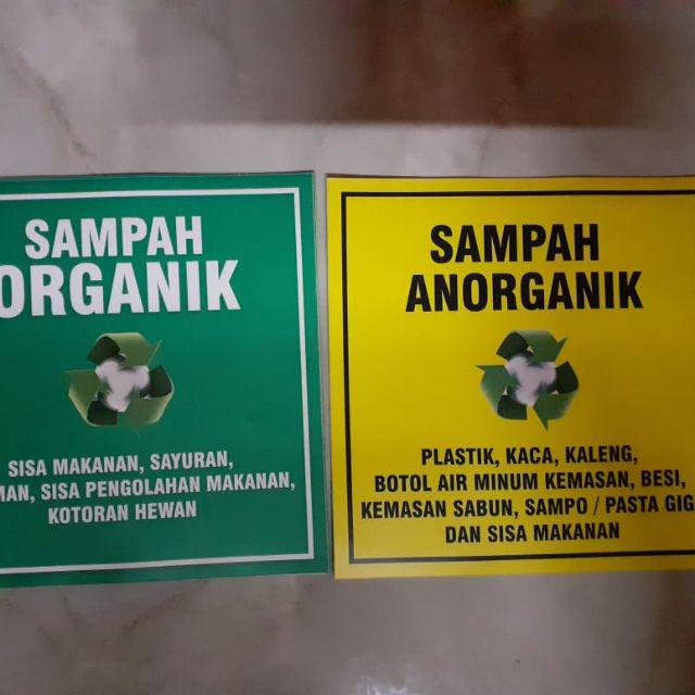 Stiker Sampah Organik Dan Anorganik Minim 10 Lembar Shopee Indonesia