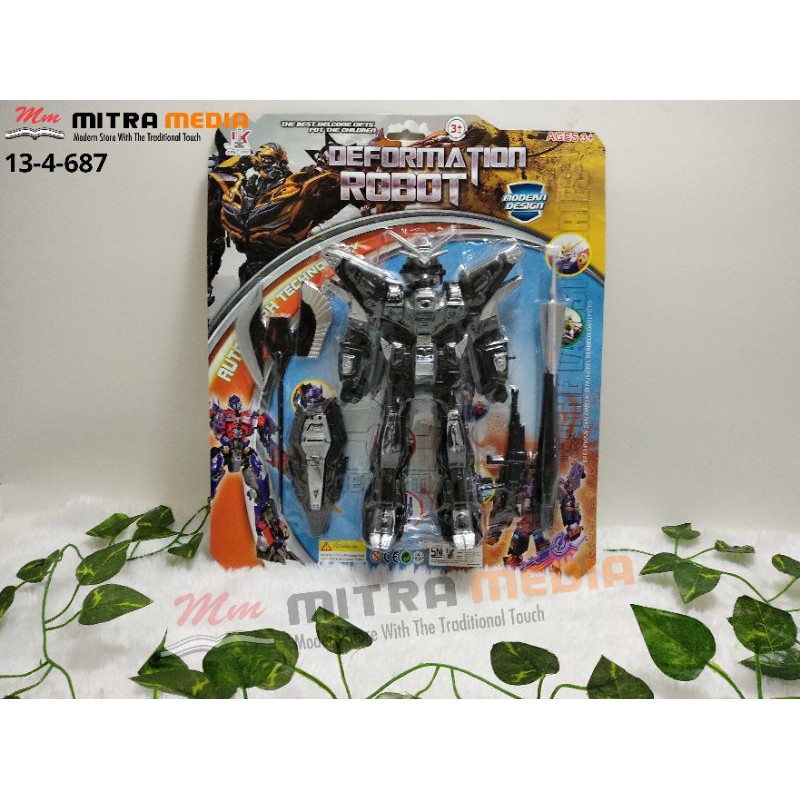 MAINAN ANAK ROBOT DAN TEMBAK PLASTIK MURAH