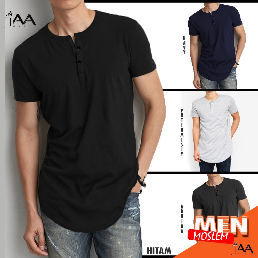 Kurta Unik Gamis Pria Pakistan Gamis Kaos Pria Henley Baju Koko Henley Lengan Pendek Gamis Kancing