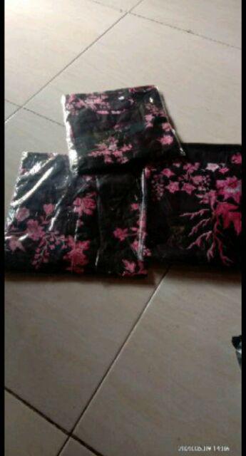 Batik Couple Keluarga Sania Ruffle Ori Ndoro Jowi Dnt Motif Cibulan Pink