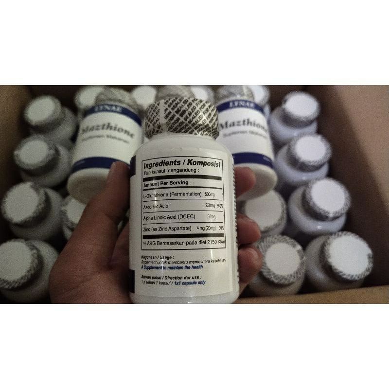 Mazthione Original USA Suplemen Kecantikan Obat Pemutih Badan (60 Kapsul) Asli LYNAE