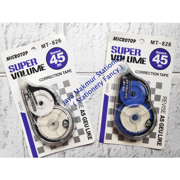 

Promo Bulan Ini Correction Tape (Tipex) Microtop Super Volume 0.5Mm (45Meter) Mt-826 Trendi