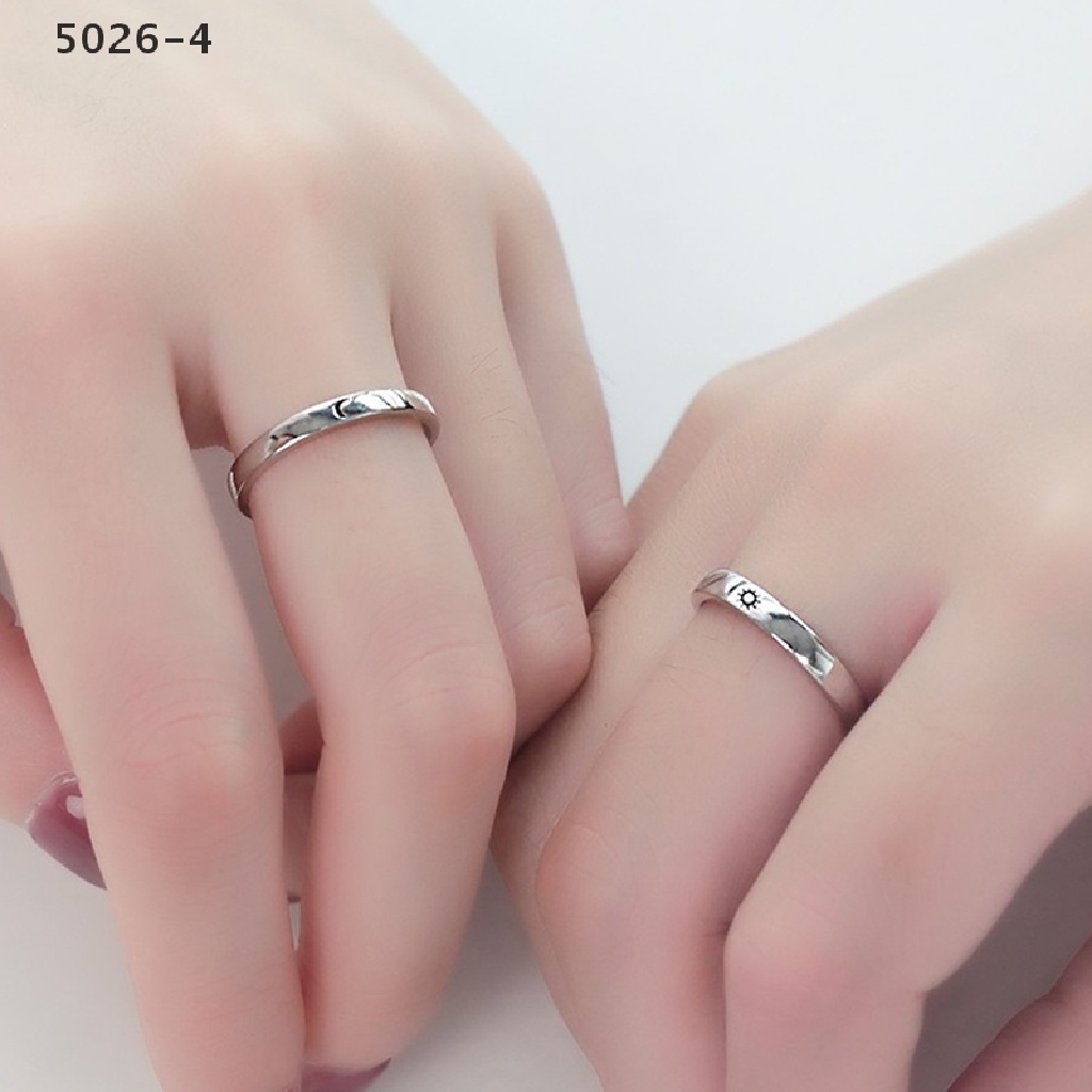 5026-4 Fashion Opening Adjustable Sun Moon Couple Rings For Wedding Anniversary Gift 5026-4