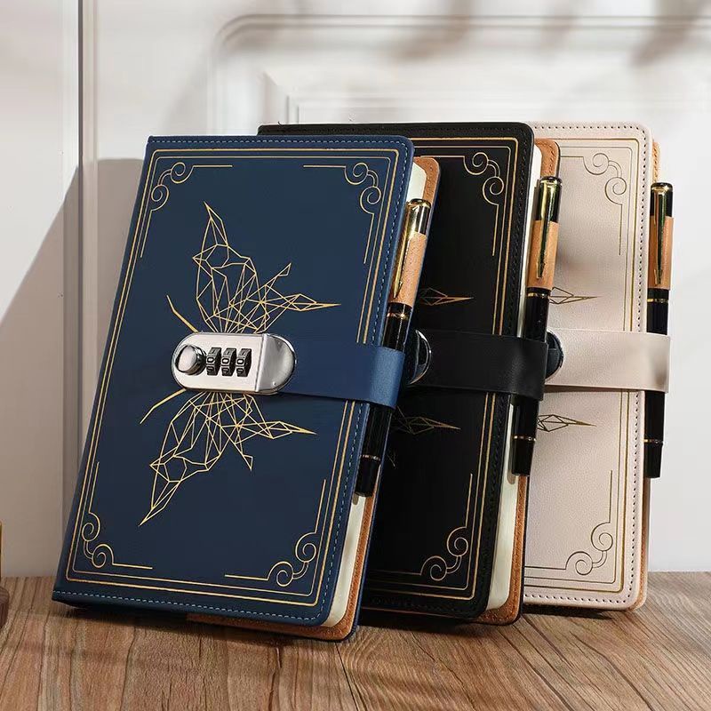 

buku tulis boxi diary kunci password journal book ◊♠❁Buku Kata Sandi dengan Kunci Buku Harian Siswa Sederhana Retro Notebook Tebal Jepang dan Korea Alat Tulis Kata Sandi Kunci Notepad