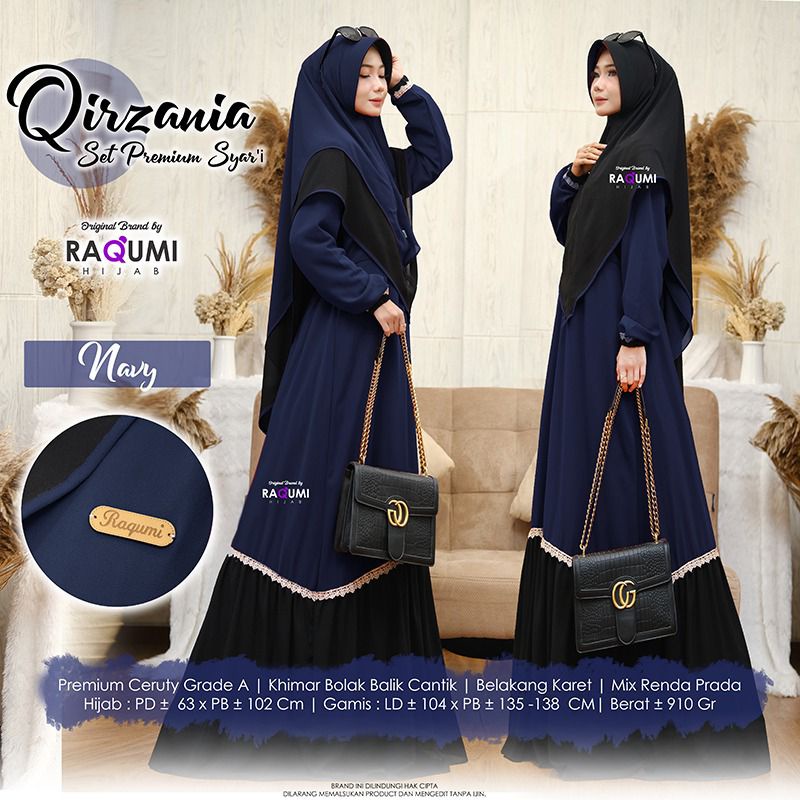 Qirzania Set Pasmina syar'i By Raqumi