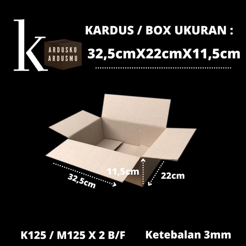 

KARDUS POLOS / KARTON BOX UK 32,5 x 22 x 11,5 cm