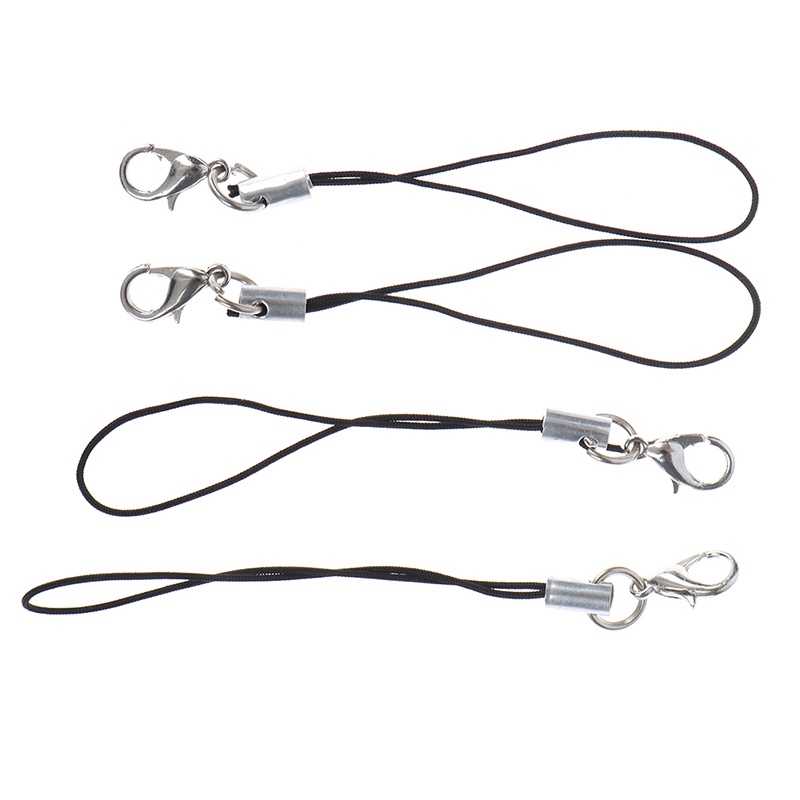 10 Pcs Gantungan Kunci Lanyard Warna Hitam Untuk flash USB