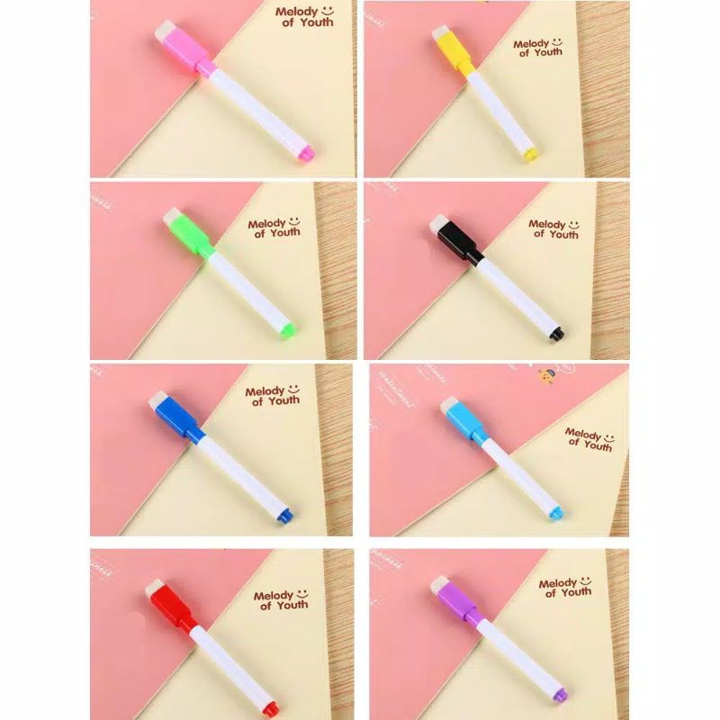 

spidol mini warna wipe clean set isi 8