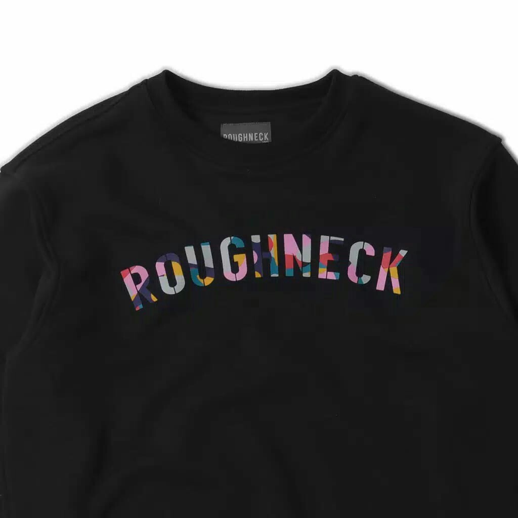 Roughneck SS101 White Sig Sea Camouflage Crewneck-sweatshirt roughneck-crewneck roughneck-HITAM RAIMBOW