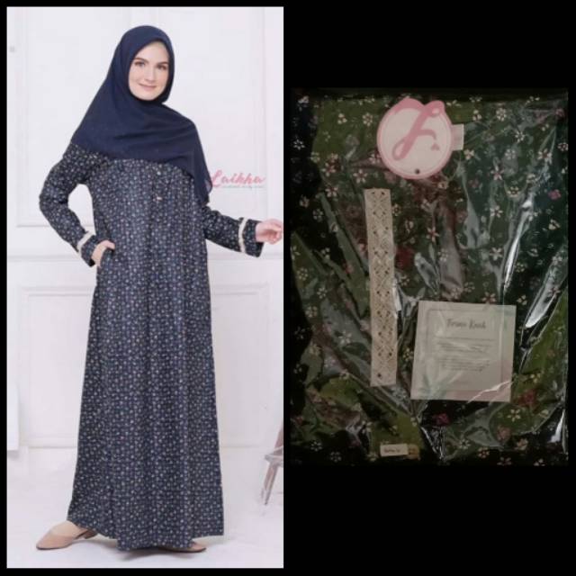 Adiva Day Dress Dark Navy Laikha.daily