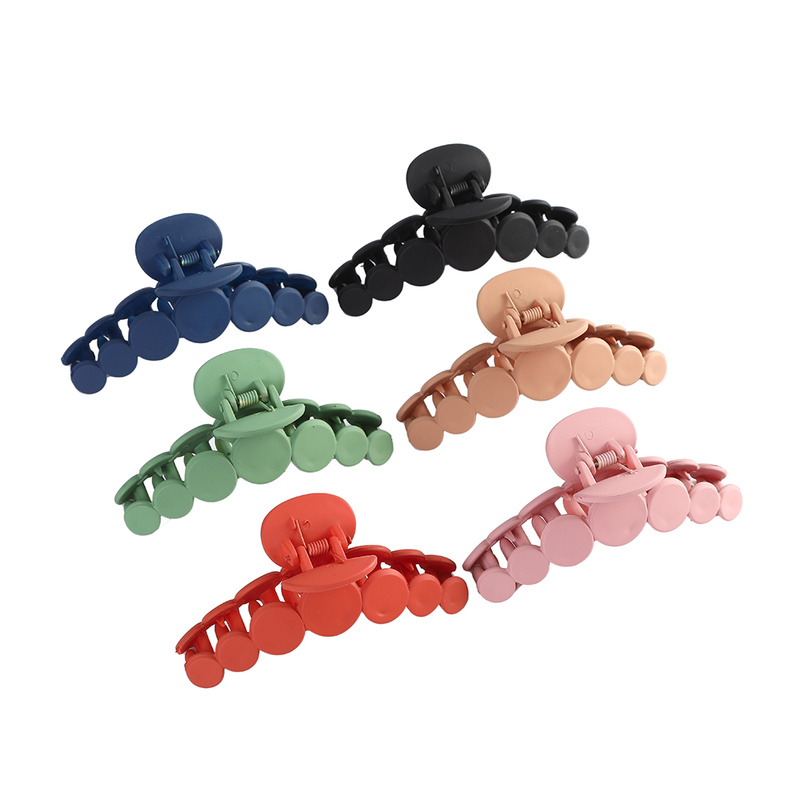 Fashion Ins Circle Claw Clips Simple Hair Clamps Solid Color Hair Clip Women Hair Accessories